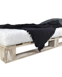Łóżko rustykalne białe bez zagłówka