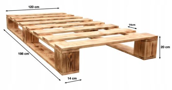 łóżko z palet rustykalne