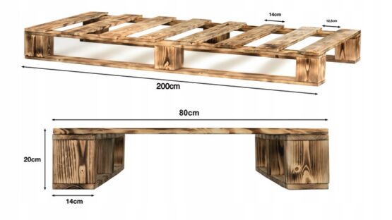 łóżko z palet rustykalne