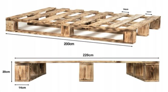 łóżko z palet rustykalne